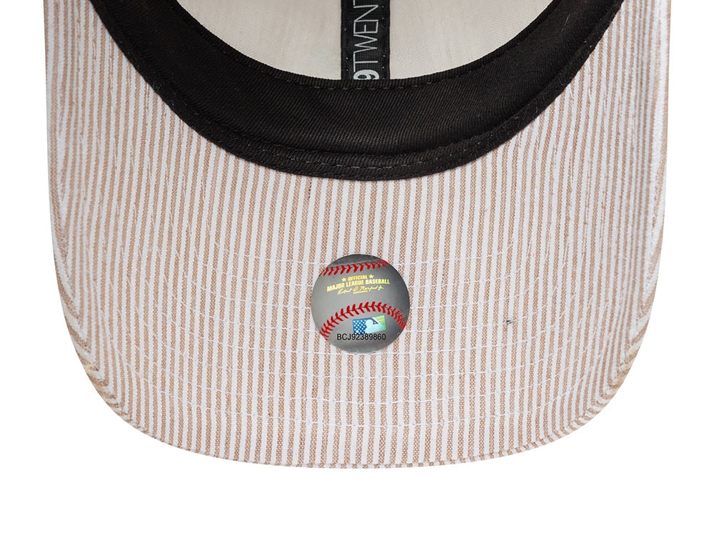 New Era Oakland Athletics Seersucker Stone 9Twenty Strapback Cap