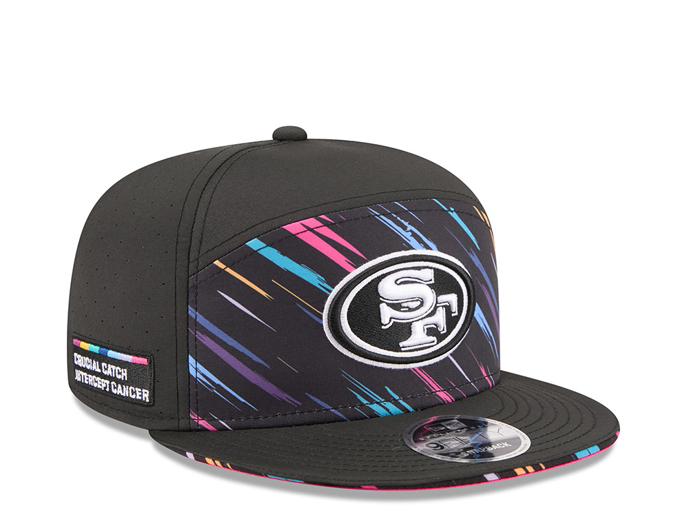 New Era San Francisco 49ers Crucial Catch 2026 Black Edition 9Fifty Split Panel Snapback Cap