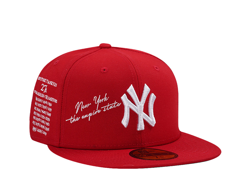 New Era New York Yankees 27x Champions Scarlet Prime Edition 59Fifty Fitted Cap