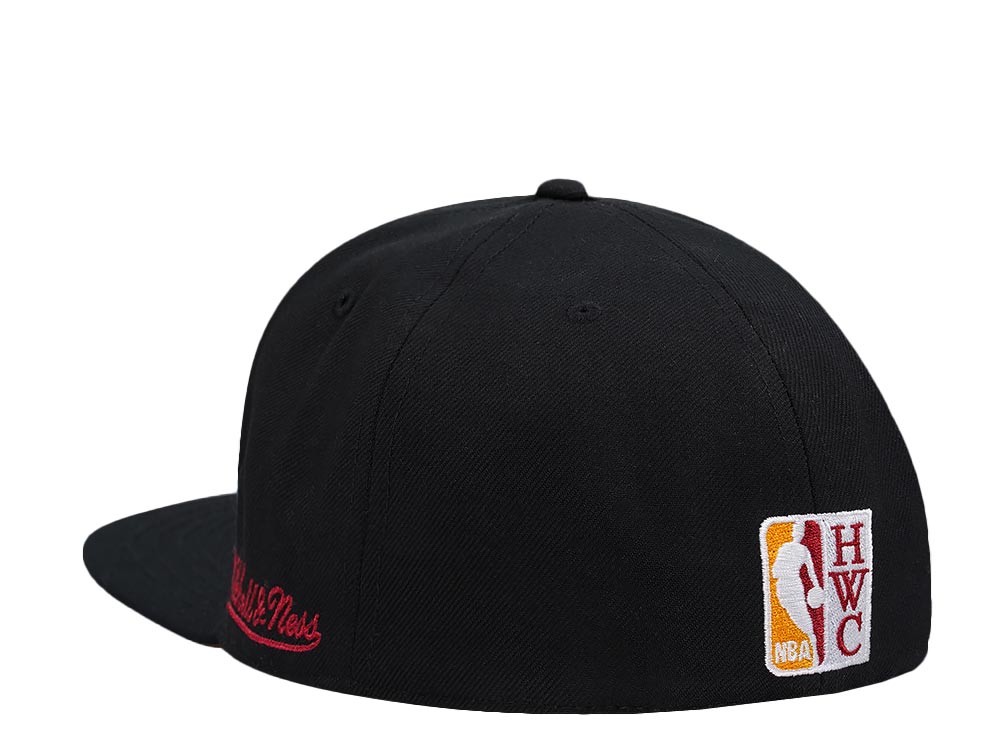 Mitchell & Ness Miami Heat Logo History Hardwood Classic Dynasty Fitted Cap