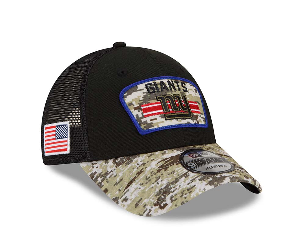 New Era New York Giants Salute to Service 21 9Forty Trucker Snapback Cap