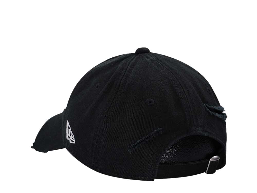 New Era Chicago White Sox Black Washed Distress 9Twenty Strapback Cap