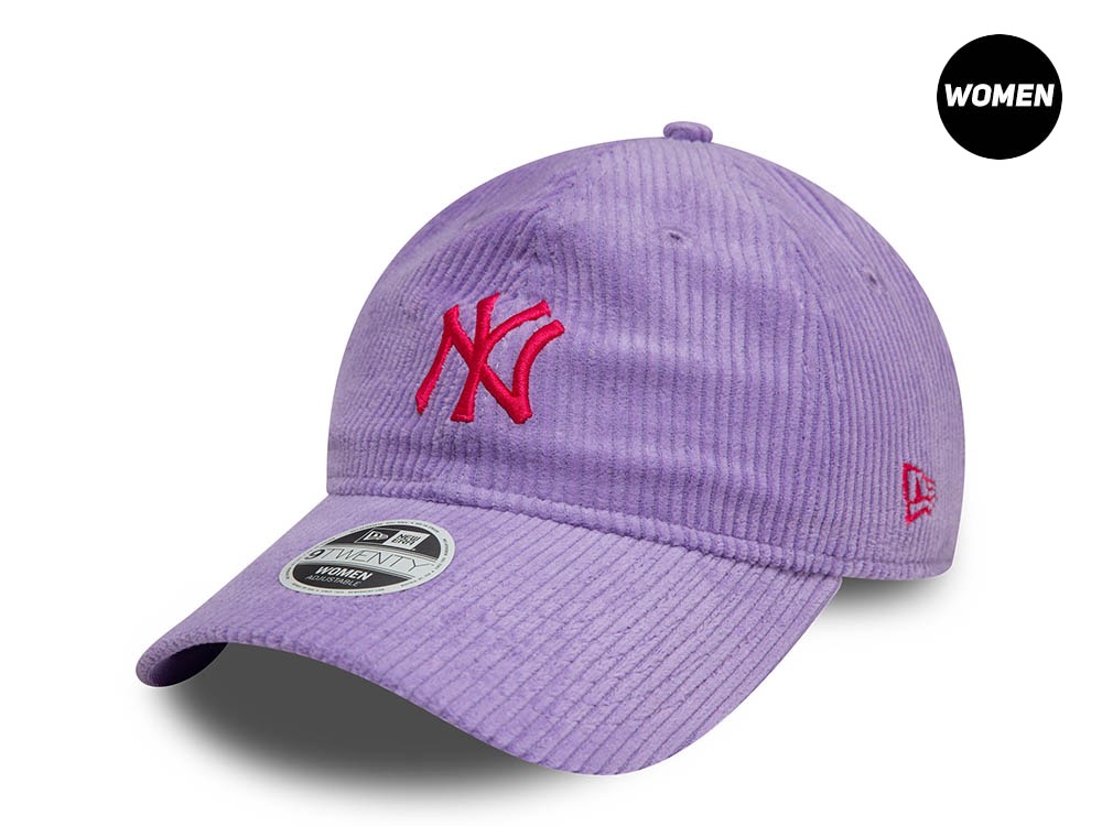 New Era New York Yankees Cord Womens Lavender 9Twenty Strapback Cap