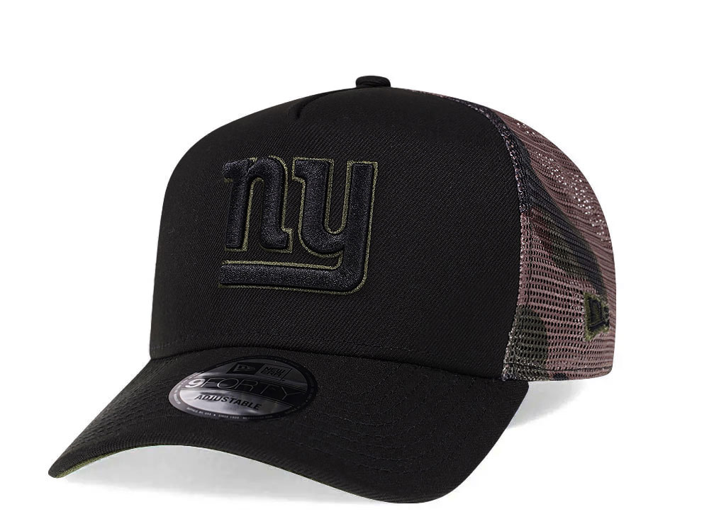 New Era New York Giants Camo 9Forty A Frame Trucker Snapback Cap