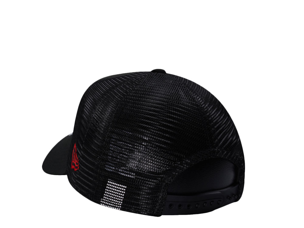 New Era Chicago White Sox Black And Red Edition 9Forty A Frame Trucker Snapback Cap