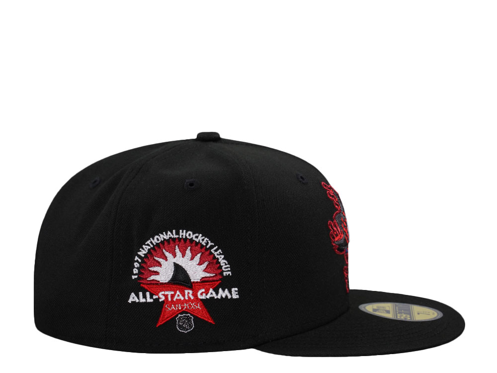 New Era San Jose Sharks All Star Game 1997 Black Red Edition 59Fifty Fitted Cap