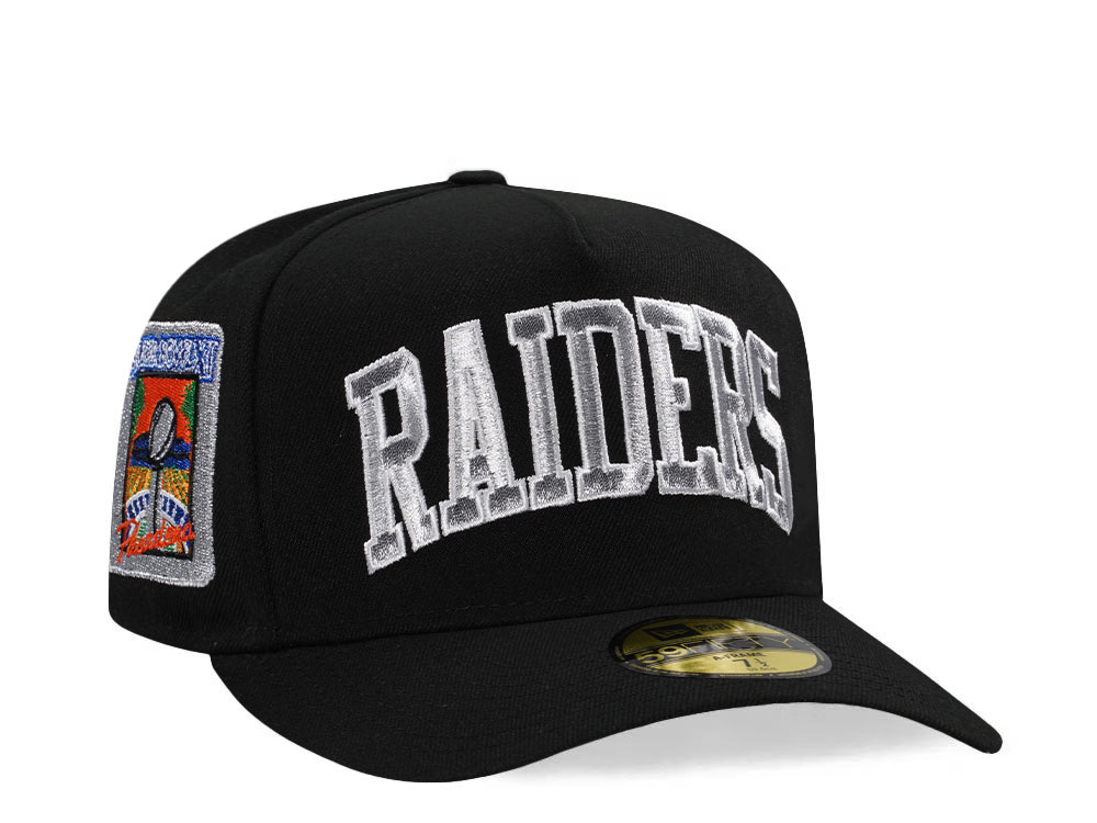 New Era Las Vegas Raiders Black Prime Edition 59Fifty A Frame Curved Fitted Cap
