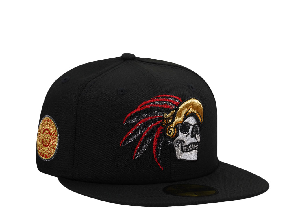 New Era New Era Aztec Skull Warrior Black Metallic Prime Edition 59Fifty Fitted Cap
