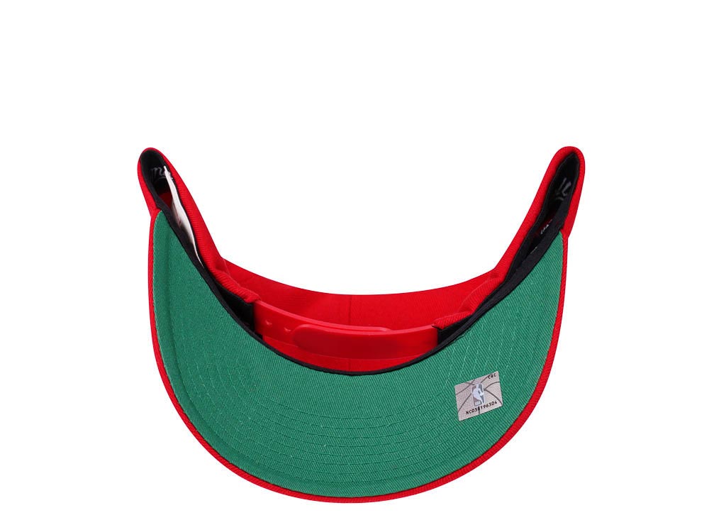 Mitchell & Ness Atlanta Hawks Team Ground Red Line Solid Flex Snapback Cap