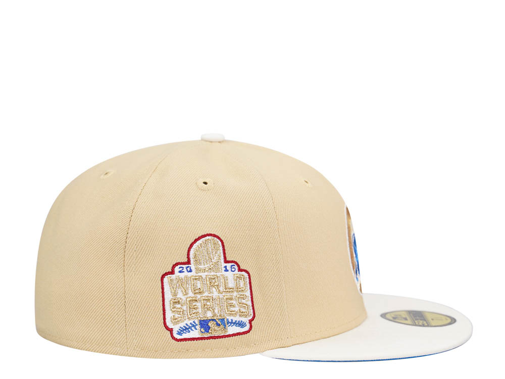 New Era Chicago Cubs World Series 2016 Gold Azure Two Tone Edition 59Fifty Fitted Cap