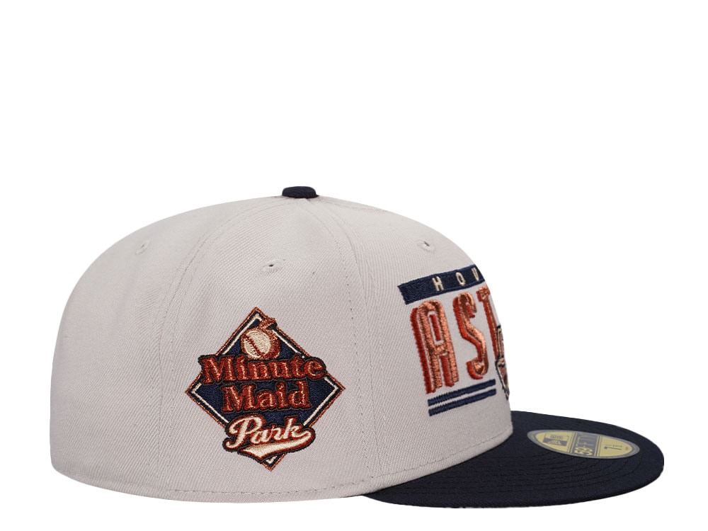 New Era Houston Astros Minute Maid Park Stone Two Tone Throwback Edition 59Fifty Fitted Cap