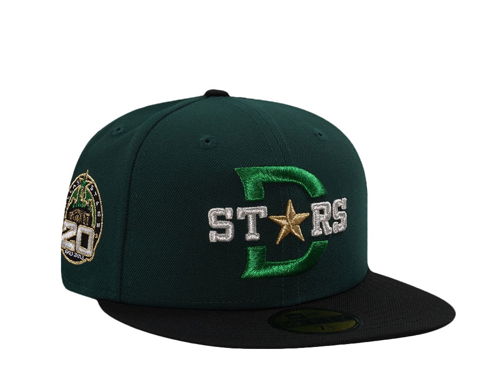New Era Dallas Stars 20th Anniversary Dark Green Two Tone Edition 59Fifty Fitted Cap