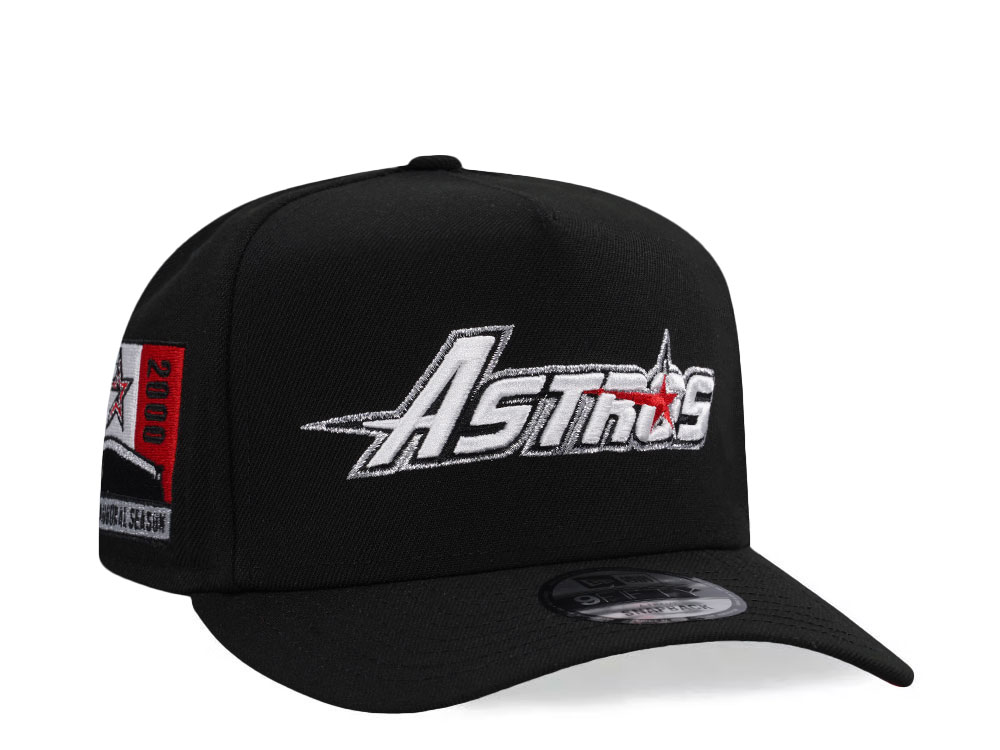 New Era Houston Astros Inaugural Season 2000 Black and Red Edition 9Fifty A Frame Snapback Cap