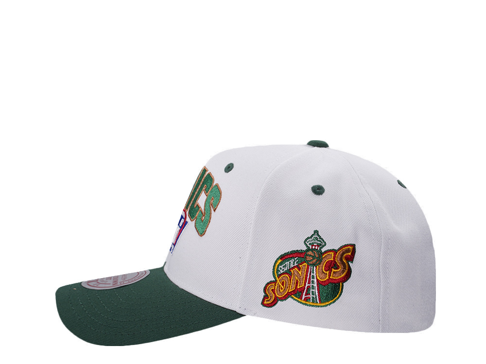 Mitchell & Ness Seattle Supersonics NBA Playoffs 1996 Chrome Two Tone Editon Pro Crown Fit Snapback Cap