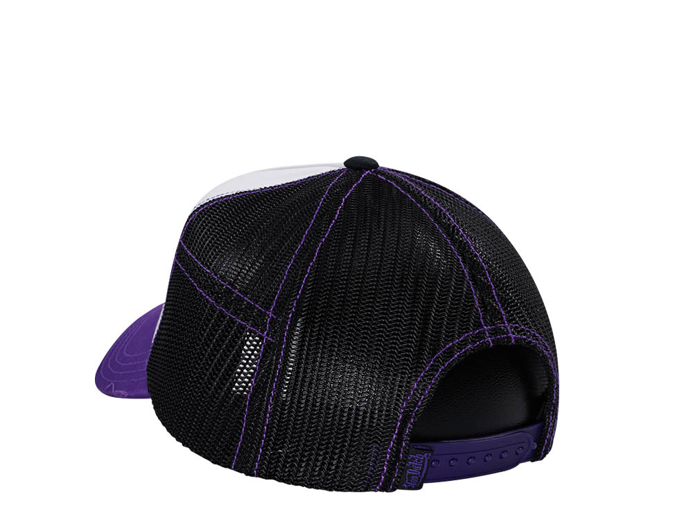 Von Dutch White Purple Two Tone Edition Trucker A Frame Snapback Cap