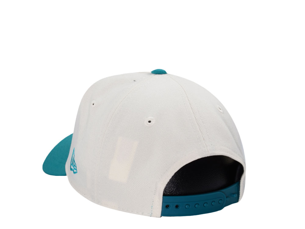 New Era Anaheim Ducks 10th Anniversary Chrome Aqua Two Tone Edition 9Forty A Frame Snapback Cap