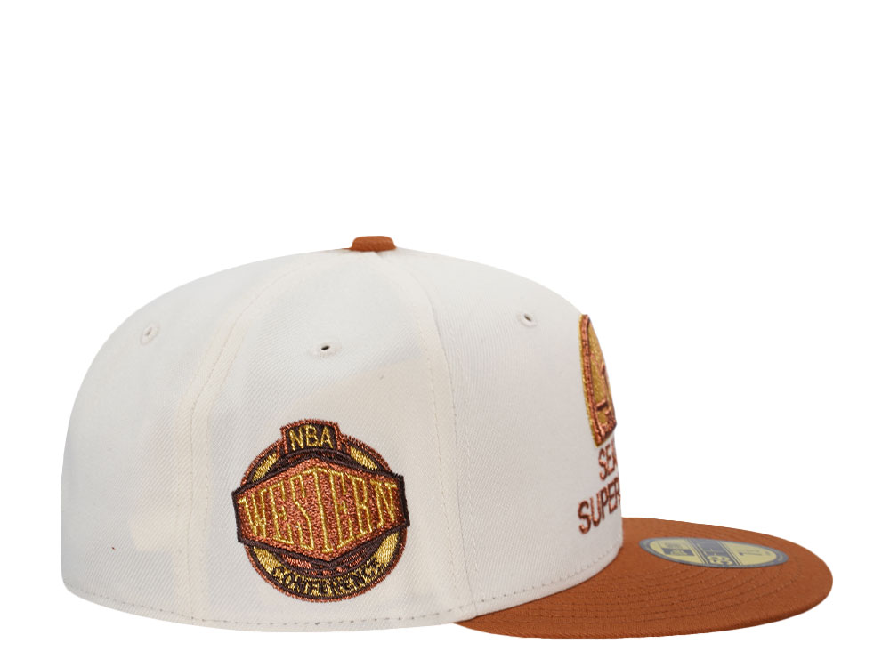 New Era Seattle Supersonics Western Conference Chrome Two Tone Edition 59Fifty Fitted Cap