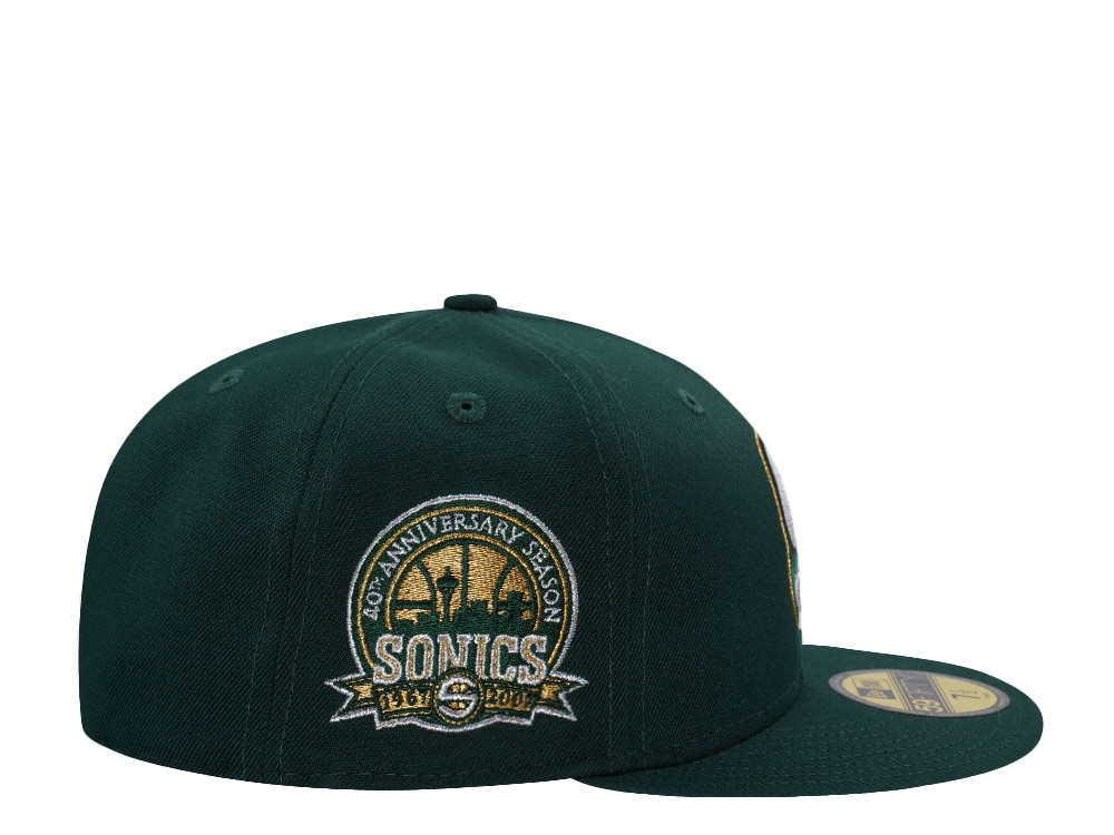 New Era Seattle Supersonics 40th Anniversary Dark Green Prime Edition 59Fifty Fitted Cap