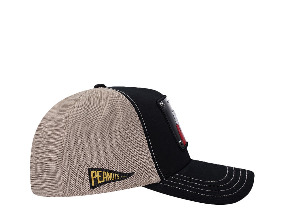 Capslab Peanuts Snoopy Black Trucker Snapback Cap