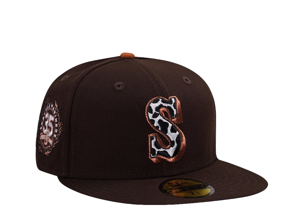 New Era Seattle Mariners 35th Anniversary Burnt Wood Prime Edition 59Fifty Fitted Cap