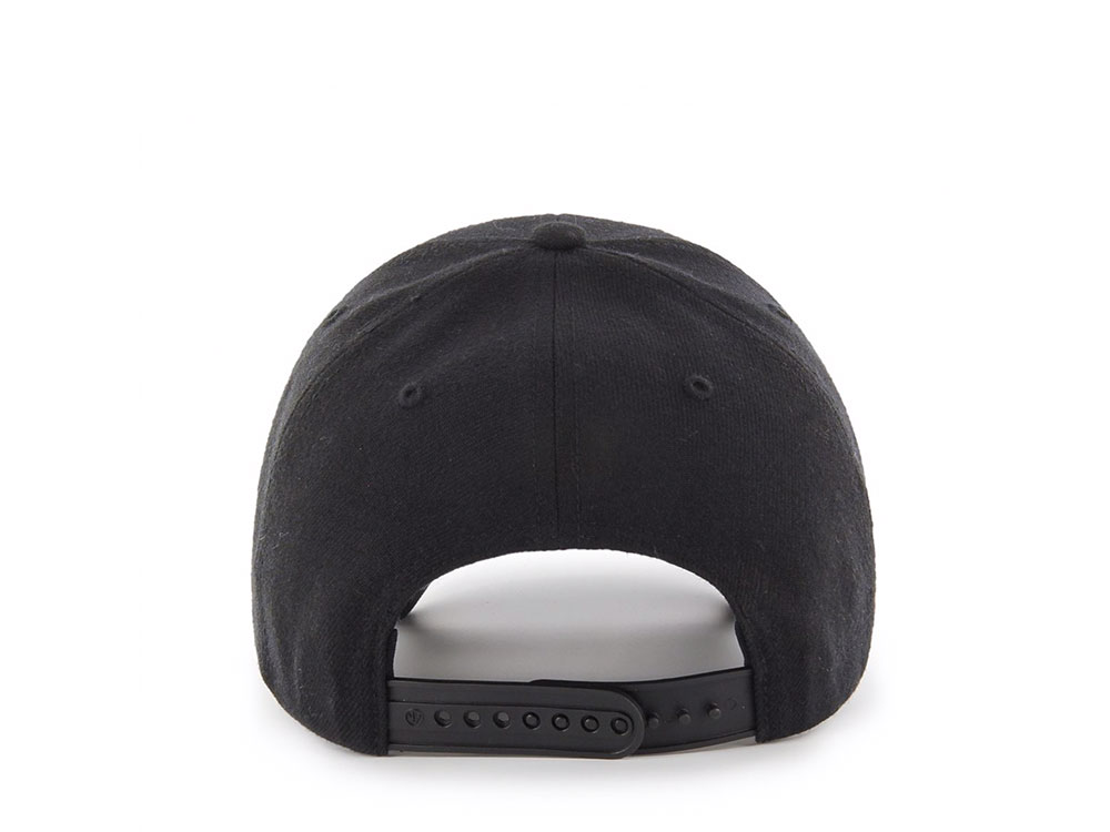 47Brand Atlanta Braves White on Black Classic Snapback Cap