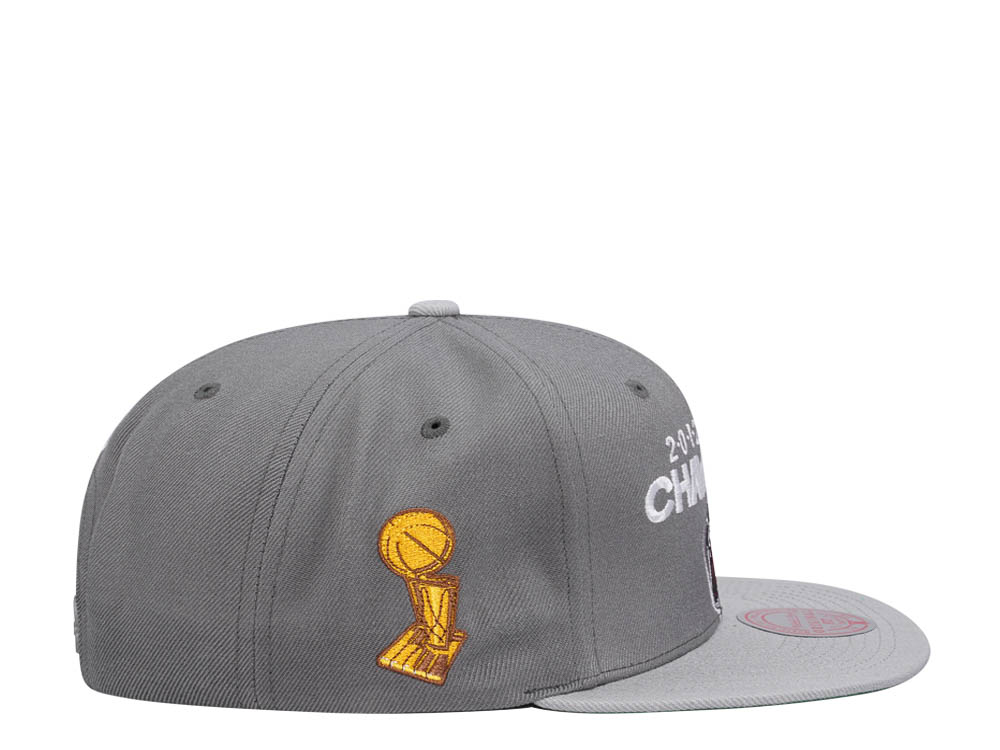 Mitchell & Ness Miami Heat 12 Champs Gray Snapback Cap
