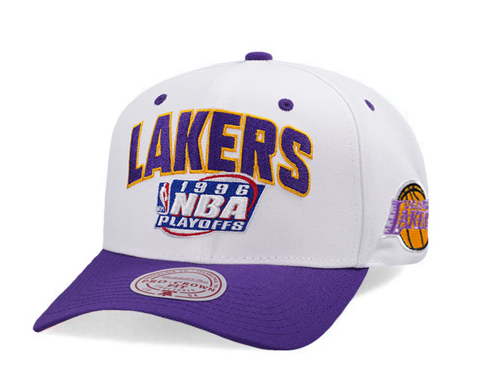 Mitchell & Ness Los Angeles Lakers NBA Playoffs 1996 Chrome Two Tone Editon Pro Crown Fit Snapback Cap