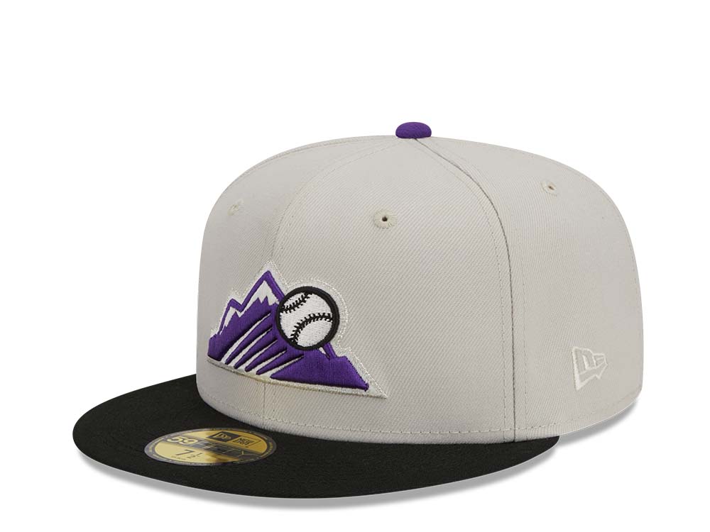New Era Colorado Rockies Farm Team Stone Throwback Two Tone Edition 59Fifty Fitted Cap