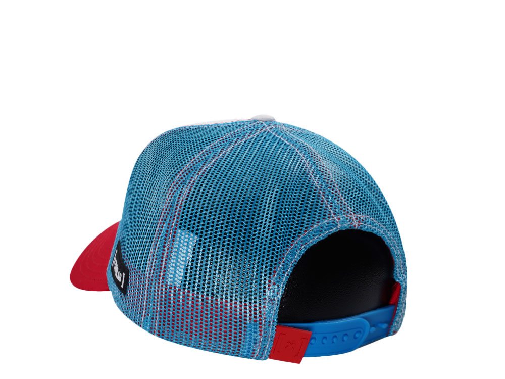 Capslab Square Patch Papa Smurf Trucker Snapback Cap