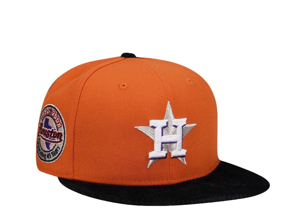 New Era Houston Astros 45 Years Cord Visor Edition Orange 59Fifty Fitted Cap