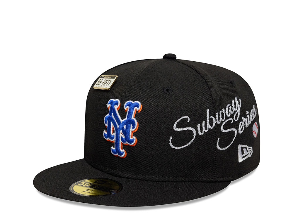 New Era New York Mets Subway Series Multi Patch Black Prime Edition 59Fifty Fitted Cap