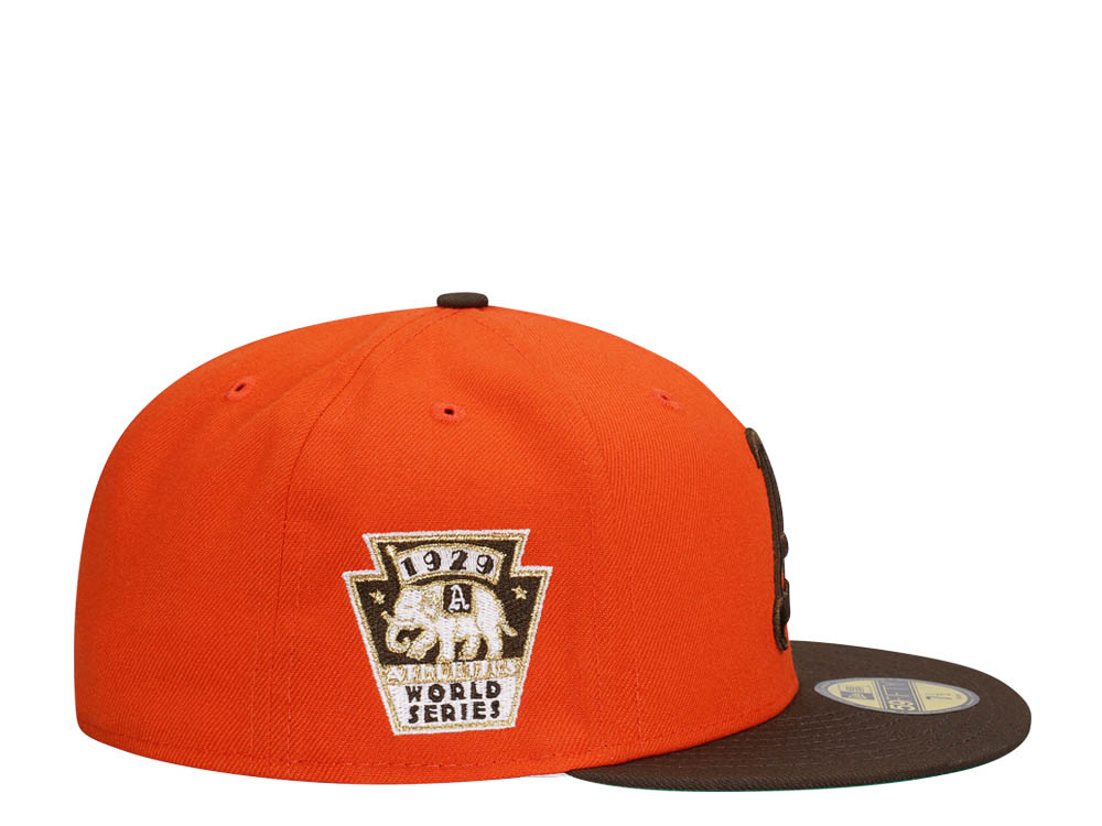 New Era Philadelphia Athletics World Series 1929 Orange Two Tone Edition 59Fifty Fitted Cap
