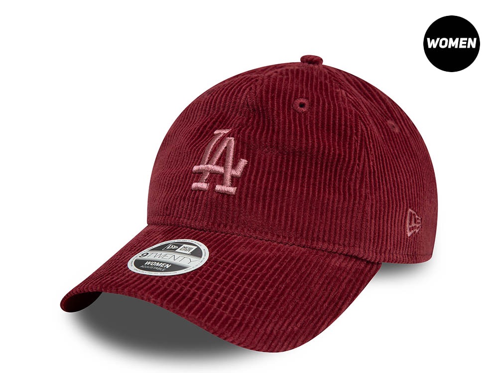 New Era Los Angeles Dodgers Corduroy Cherry Womens 9Twenty Strapback Cap