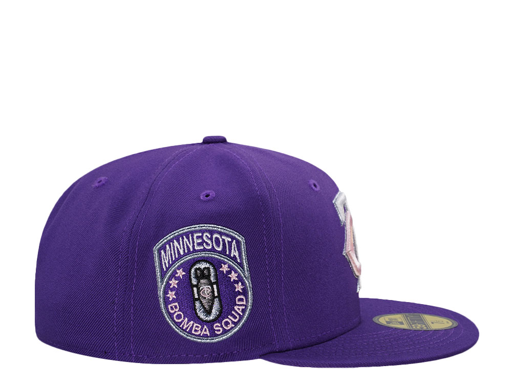 New Era Minnesota Twins Bomba Squad Purple Pink Prime Edition 59Fifty Fitted Cap