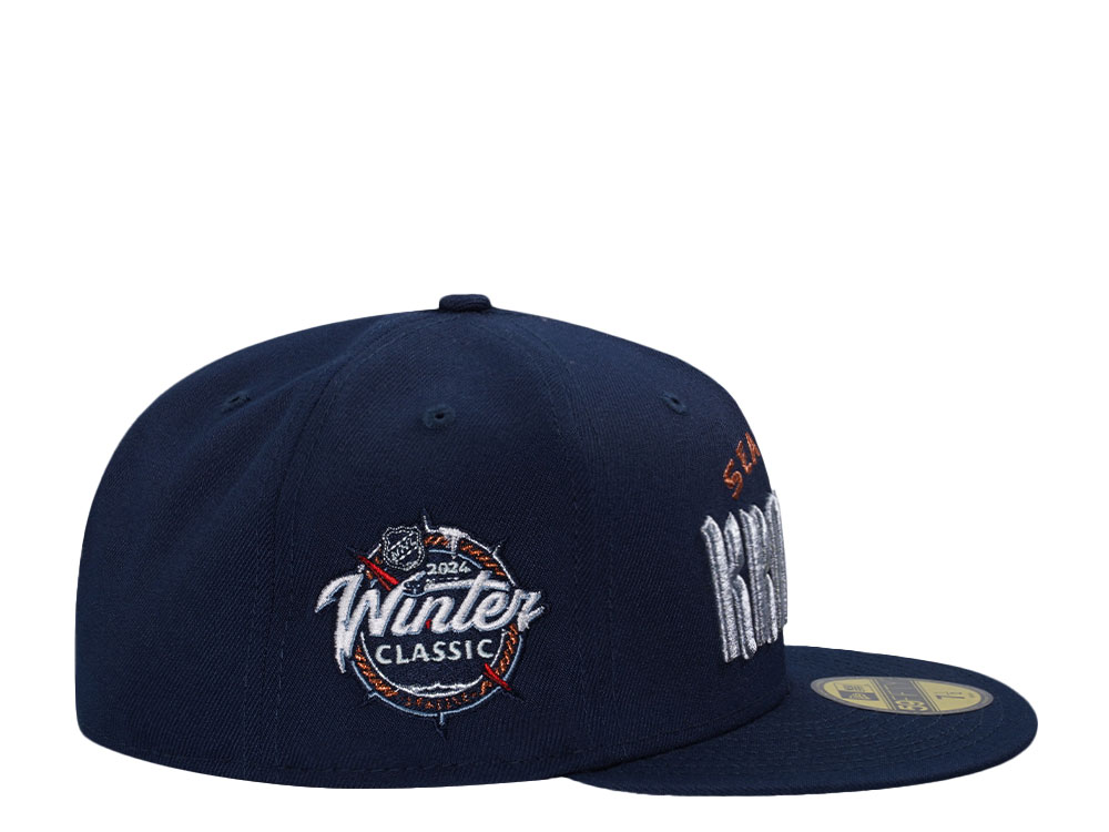 New Era Seattle Kraken Winter Classic 2024 Oceanblue Metallic Edition 59Fifty Fitted Cap