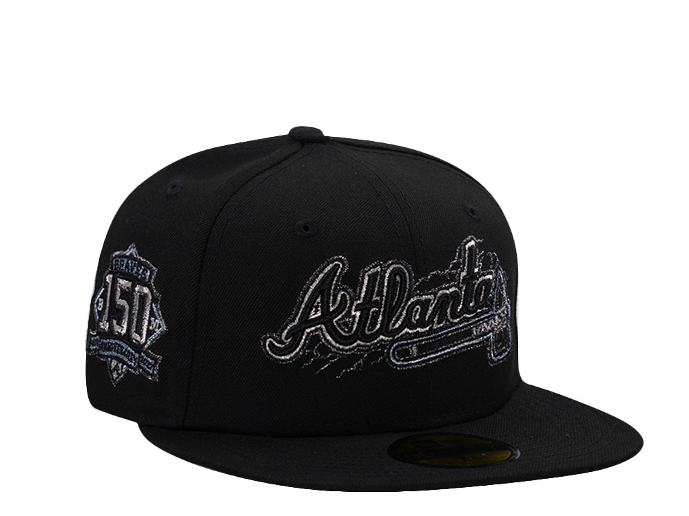 New Era Atlanta Braves 150th Anniversary Black Prime Edition 59Fifty Fitted Cap