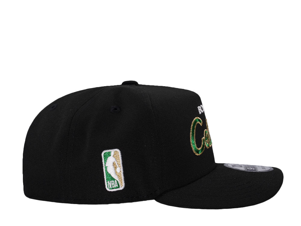 New Era Boston Celtics Black Throwback Edition 9Fifty A Frame Snapback Cap