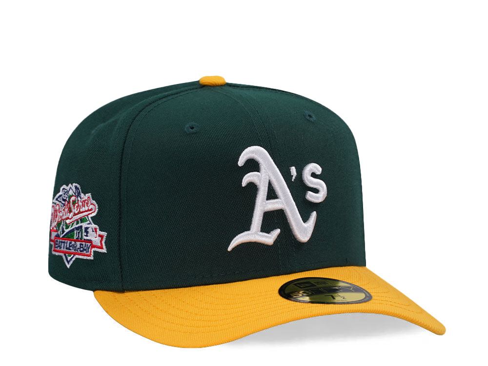 New Era Oakland Athletics World Series 1989 Green Two Tone Edition 59Fifty Pre Curved Fitted Cap