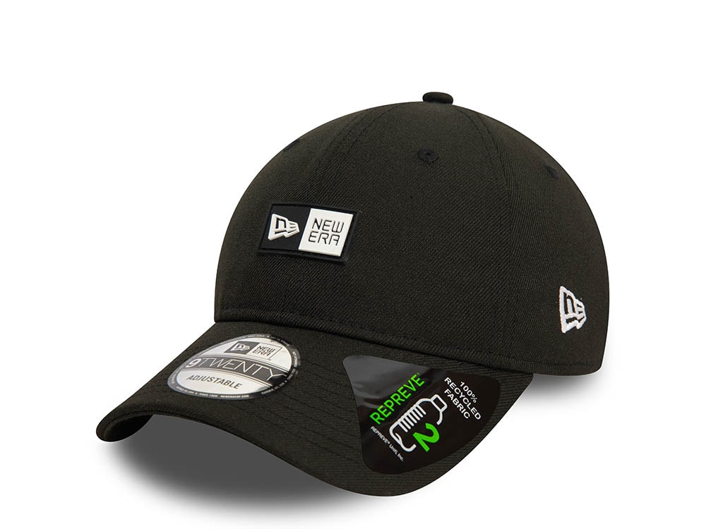 New Era Classic Logo Black and White 9Twenty Strapback Cap