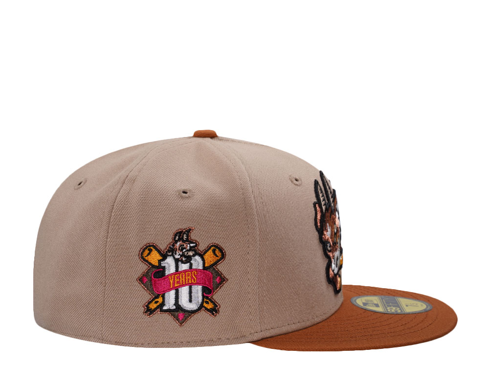 New Era Hartford Yard Goats 10th Anniversary Camel Two Tone Edition 59Fifty Fitted Cap
