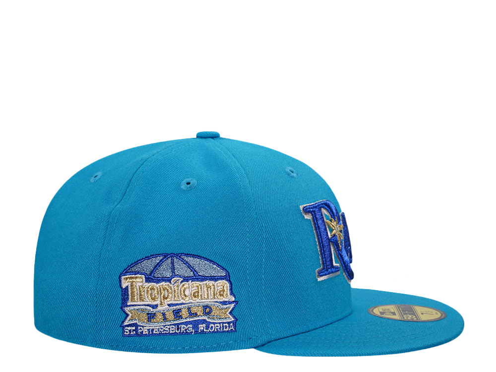 New Era Tampa Bay Rays Tropicana Field Spring Blue Metallic Edition 59Fifty Fitted Cap
