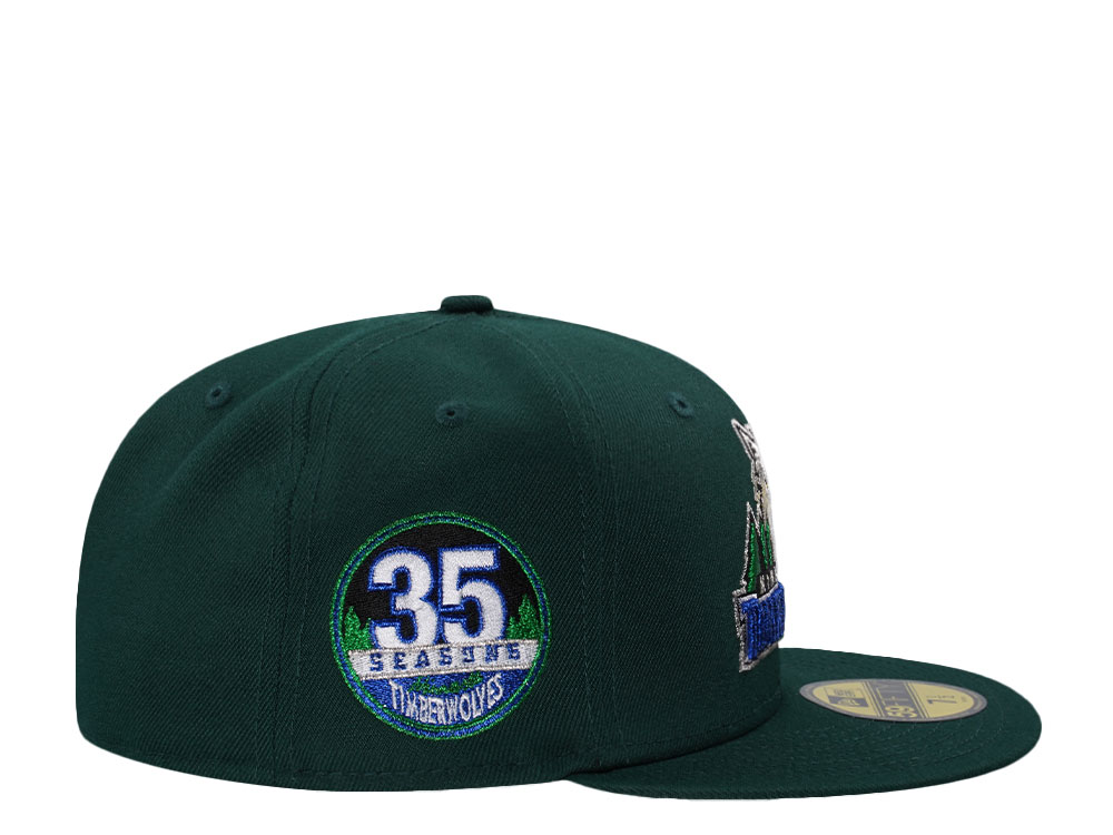 New Era Minnesota Timberwolves 35th Anniversary Green Prime Edition 59Fifty Fitted Cap