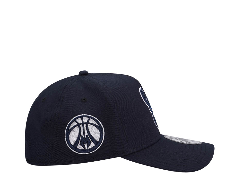 New Era Milwaukee Bucks Navy Classic Edition 9Forty A Frame Snapback Cap