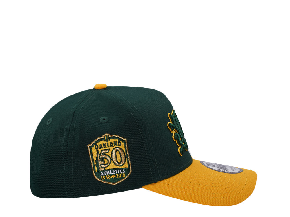 New Era Oakland Athletics 50th Anniversary Kanji Dark Green Two Tone Edition 9Forty A Frame Snapback Cap