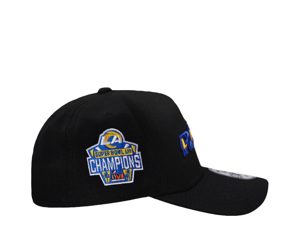 New Era Los Angeles Rams Super Bowl LVI Champions Black Prime Edition 9Forty A Frame Snapback Cap
