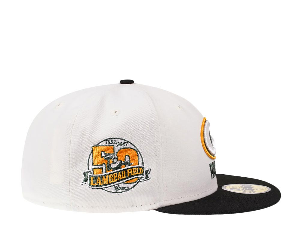 New Era Green Bay Packers 50th Anniversary Cream Dome Edition 59Fifty Fitted Cap