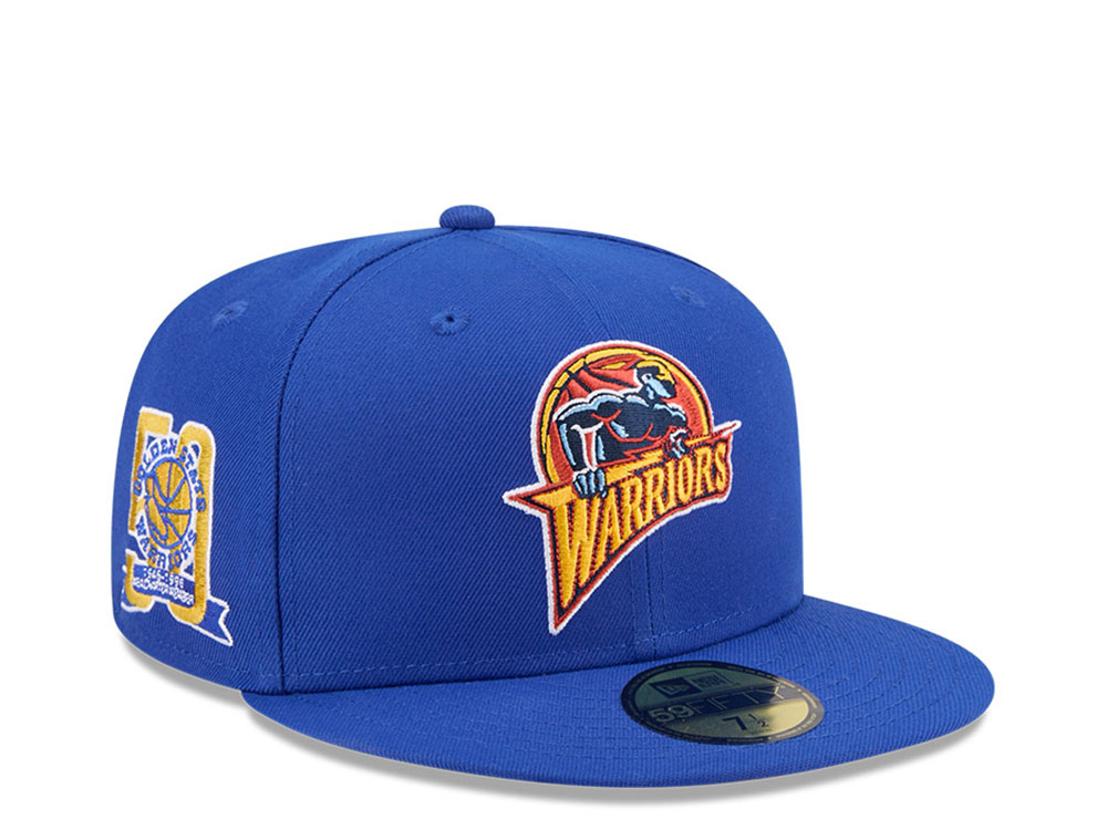 New Era Golden State Warriors HWC 50th Anniversary Blue 59Fifty Fitted Cap