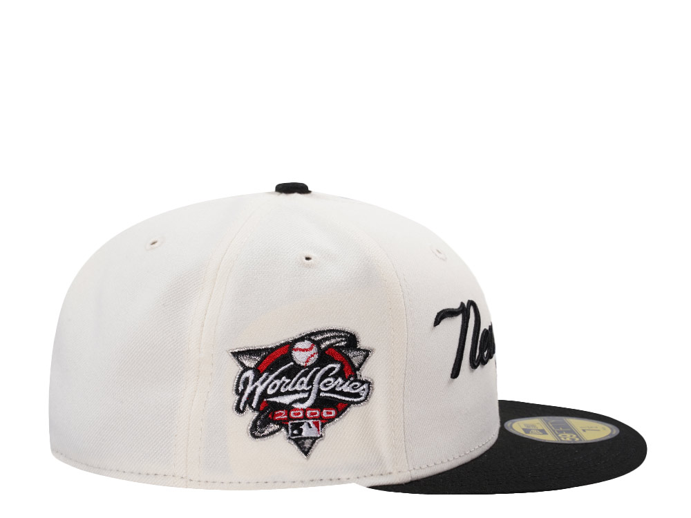 New Era New York Yankees World Series 2000 Script Chrome Two Tone Edition 59Fifty Fitted Cap