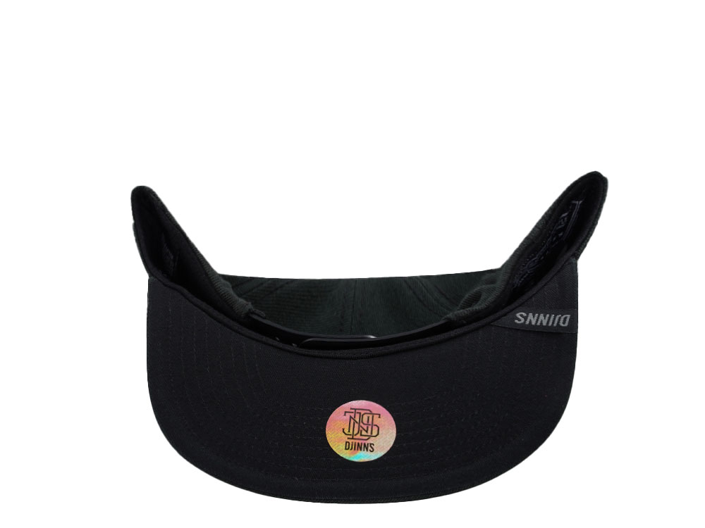 Djinns Monochrome Black 6 Panel Snapback Cap