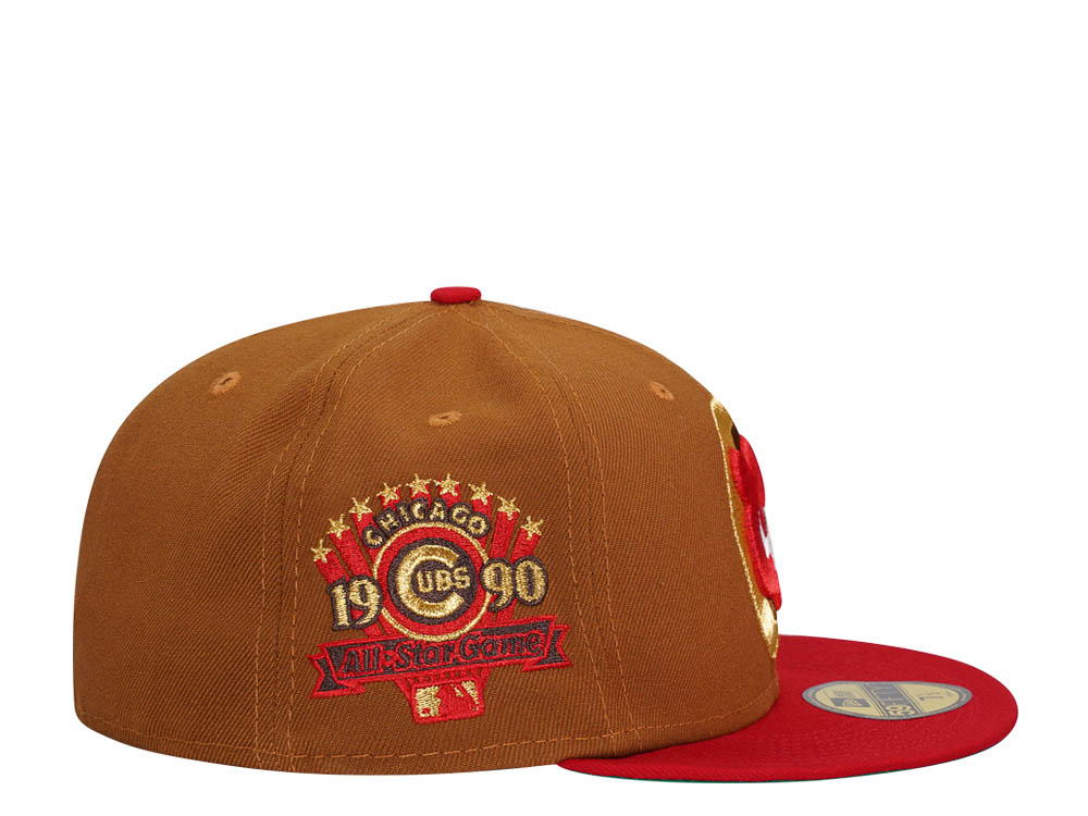 New Era Chicago Cubs All Star Game 1990 Prime Gold Two Tone Throwback Edition 59Fifty Fitted Cap